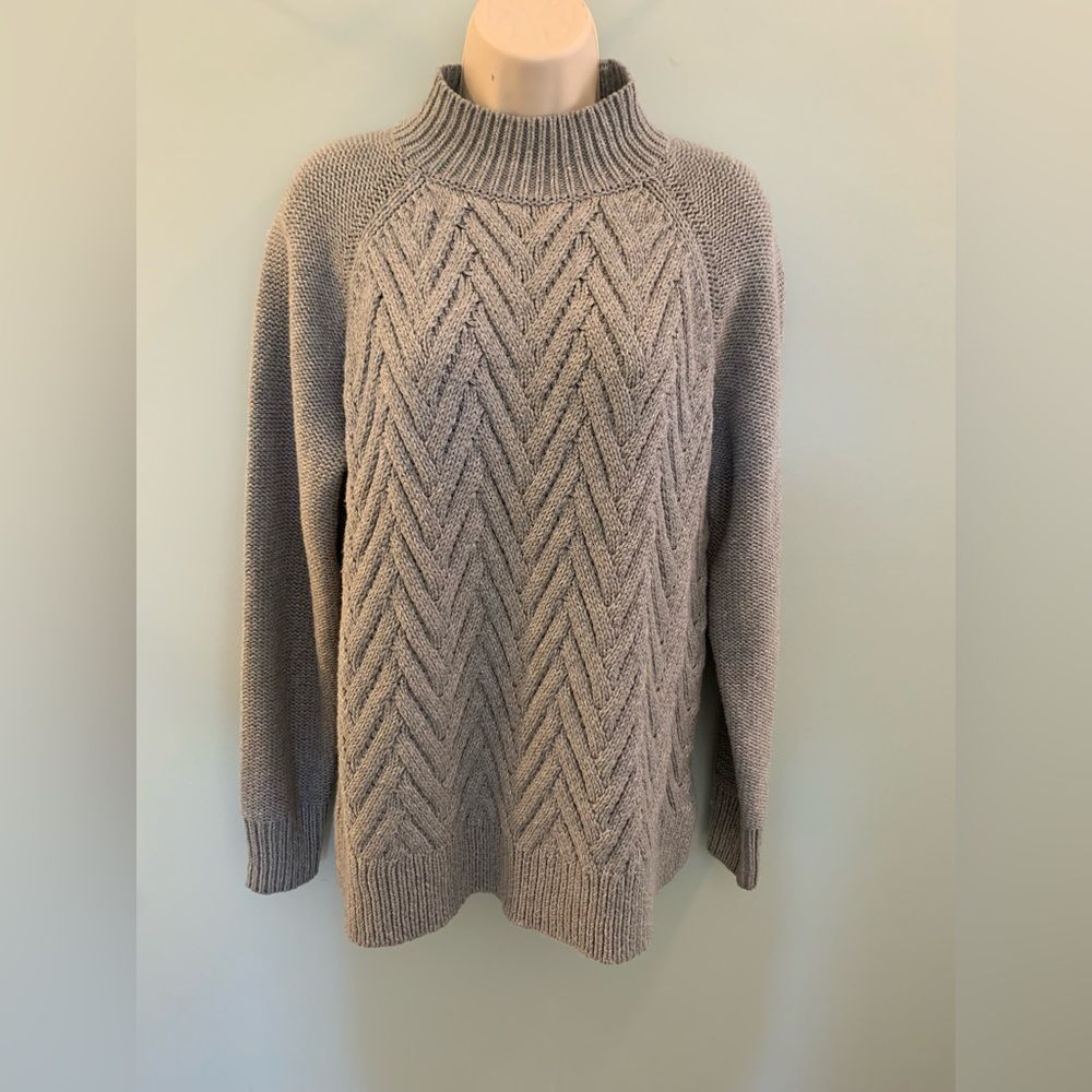 Chaps Gray Cowl Neck Sweater